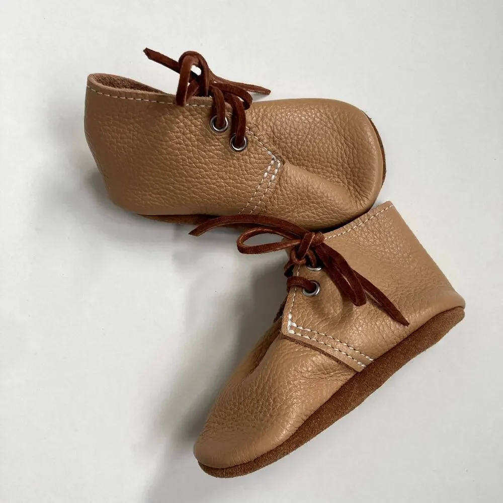 Mon Petit Shoes Soft Sole Oxford - Light Brown - 5